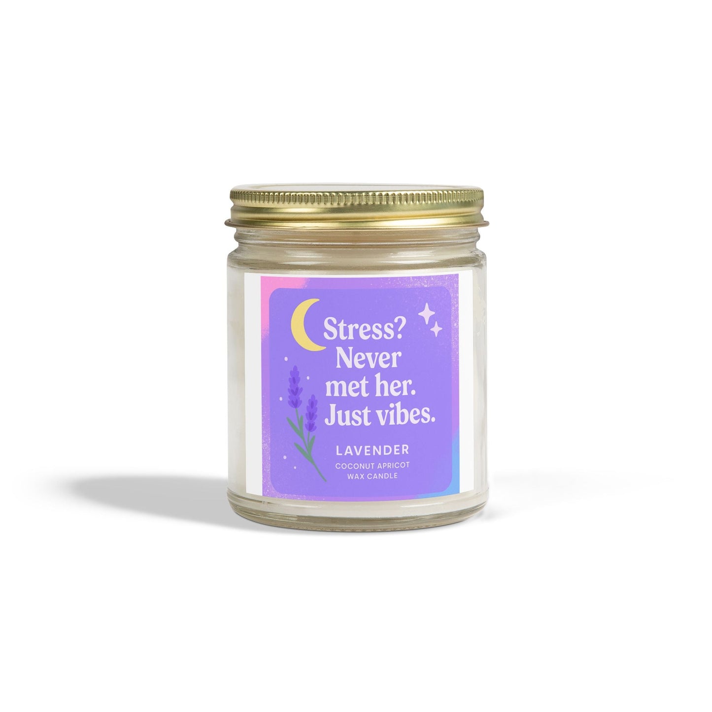 Lavender Scented Candles, Coconut Apricot Wax (4oz, 9oz)