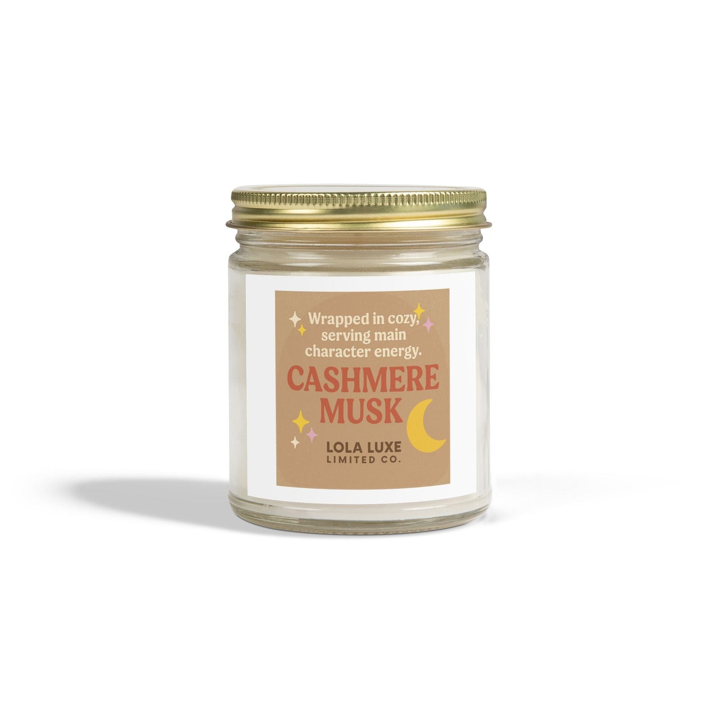 Cashmere Musk Scented Candles, Coconut Apricot Wax (4oz, 9oz)