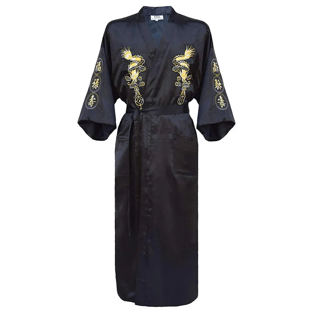 Luxury Kimono Bathrobe Gown Home Clothing Oversize 3XL