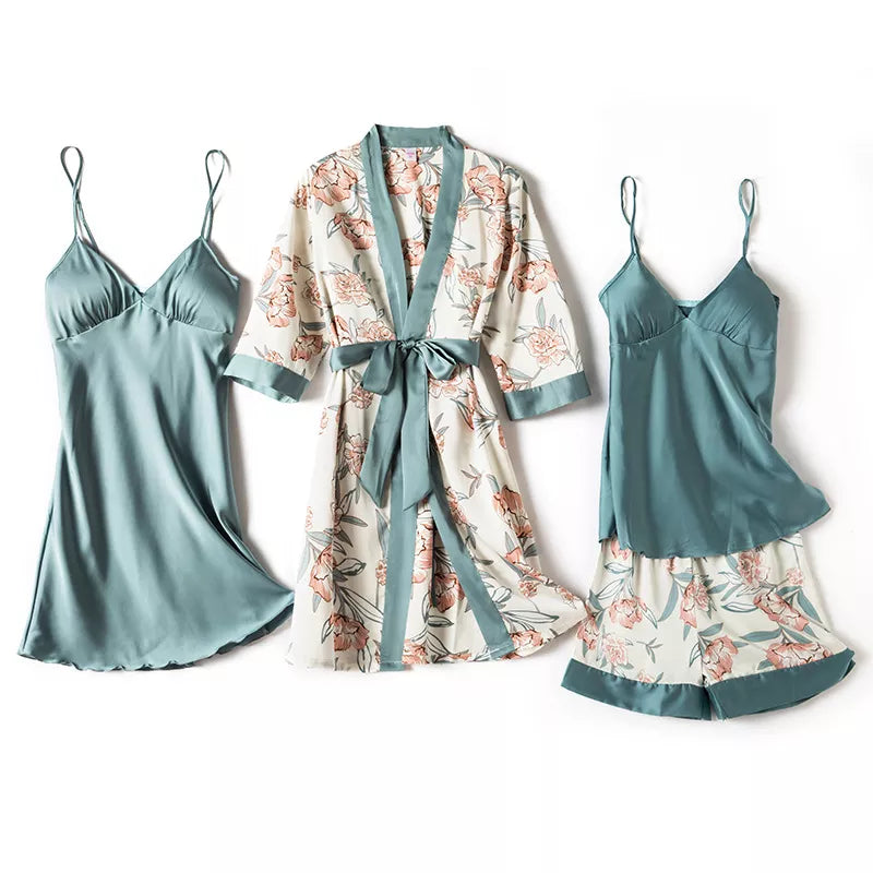 CozyDreams Women's 4-Piece Pajama Set