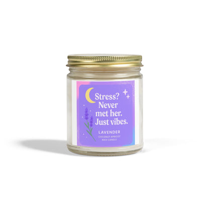Lavender Scented Candles, Coconut Apricot Wax (4oz, 9oz)
