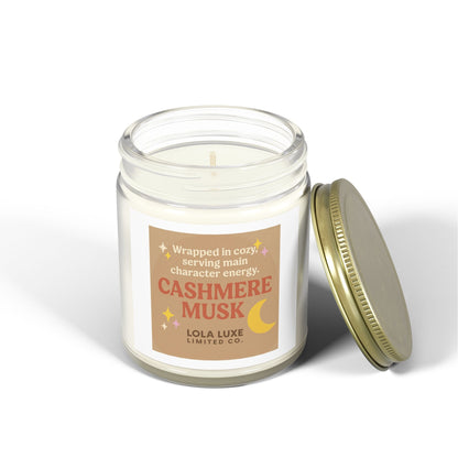 Cashmere Musk Scented Candles, Coconut Apricot Wax (4oz, 9oz)