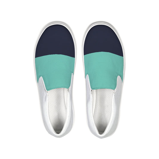 Herr färgblock Canvas Slip-On Casual Sko