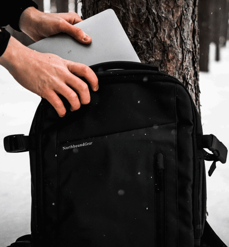 "Voyager" Expandable Backpack 26L / 38L With Built-In Rain Coat