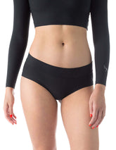 Svarta träningstightsshorts i stretchigt material med hög midja och smal passform.