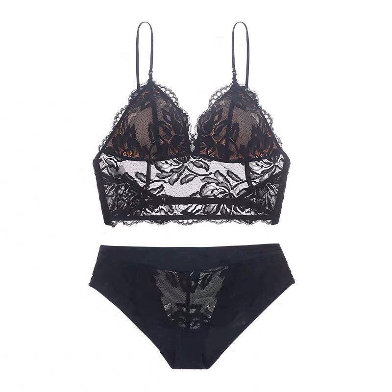 SoHo Lace Backless Triangle Bra Set by BYMANYC