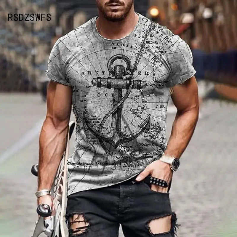 Anchor 3D Printed T Shirt Herr