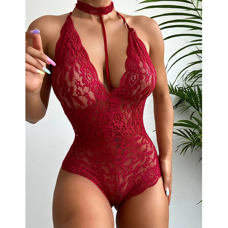 Seductive Open Bra Crotchless Lingerie Set