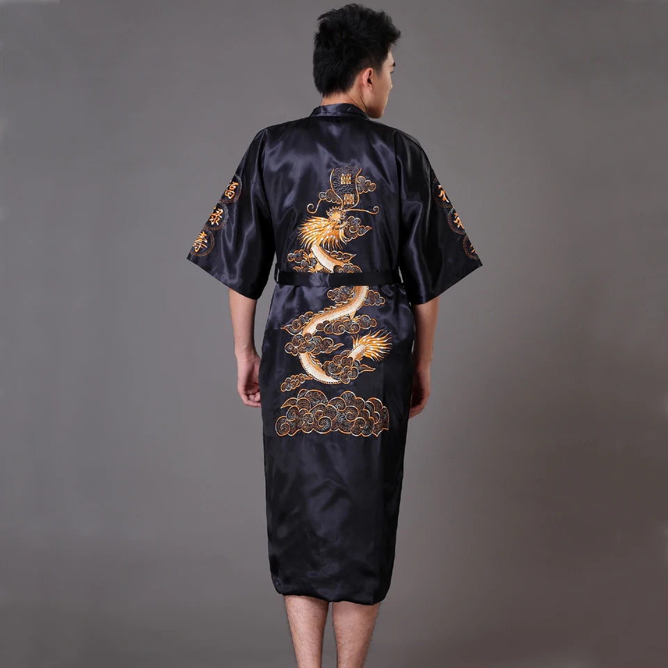 Luxury Kimono Bathrobe Gown Home Clothing Oversize 3XL