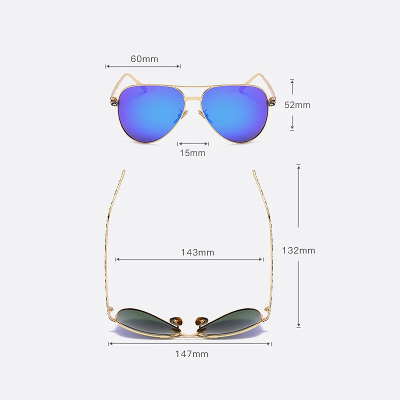 High Quality Pilot Sunglasses Women Polarized UV400