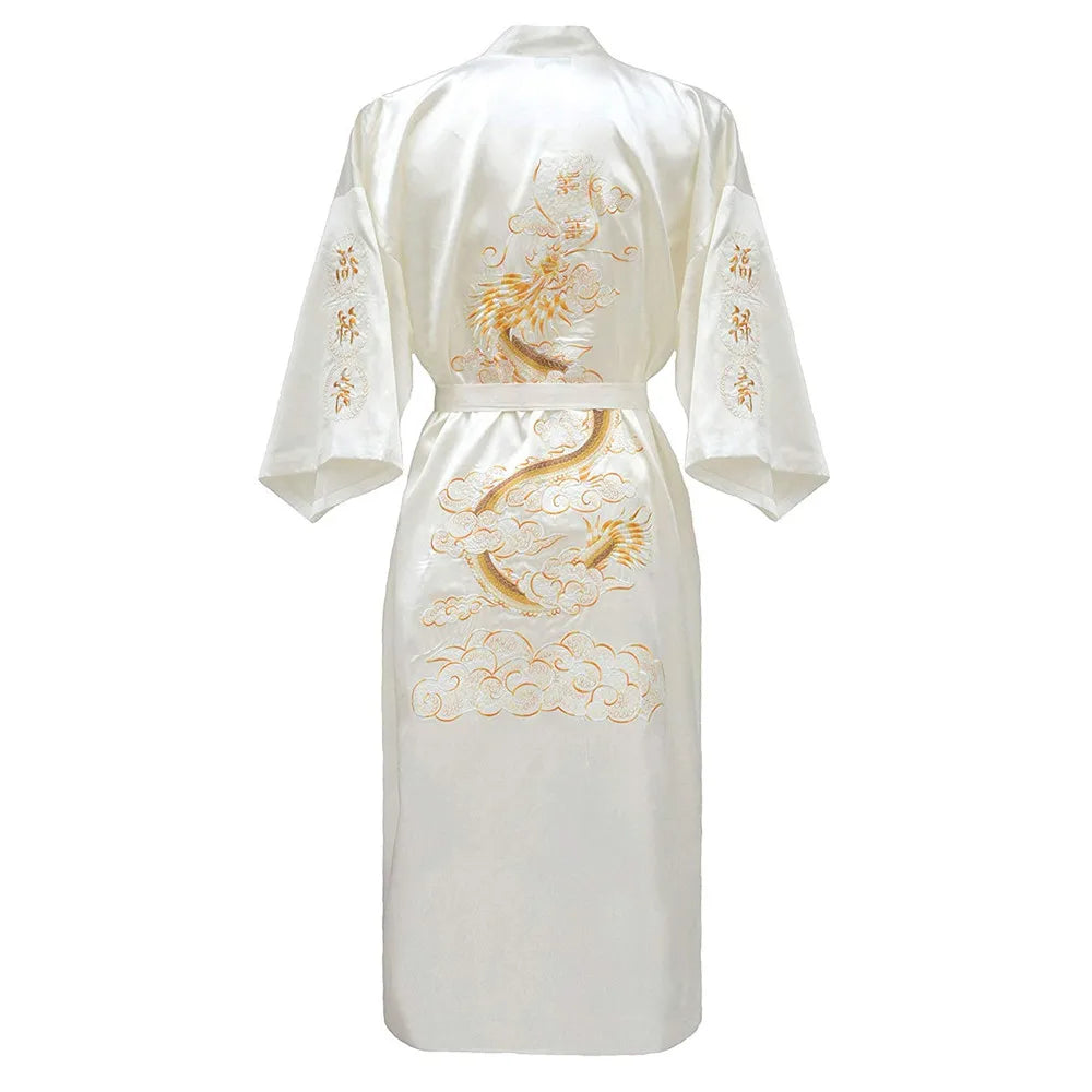 Luxury Kimono Bathrobe Gown Home Clothing Oversize 3XL