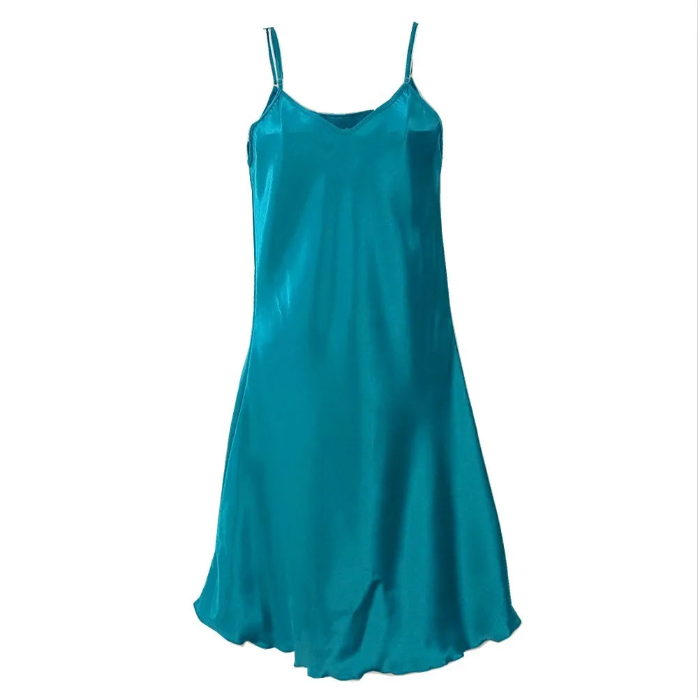 Satin Bliss Plus Size Sleep Gown for Women