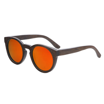 BerWer New Round Top Bamboo Sunglasses