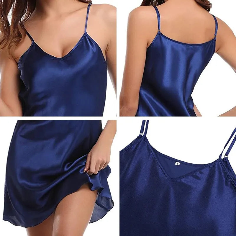 Satin Bliss Plus Size Sleep Gown for Women