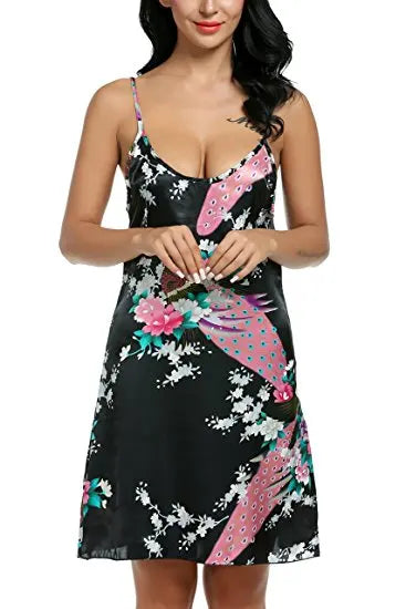 Satin NightDress Women Big Size XXL