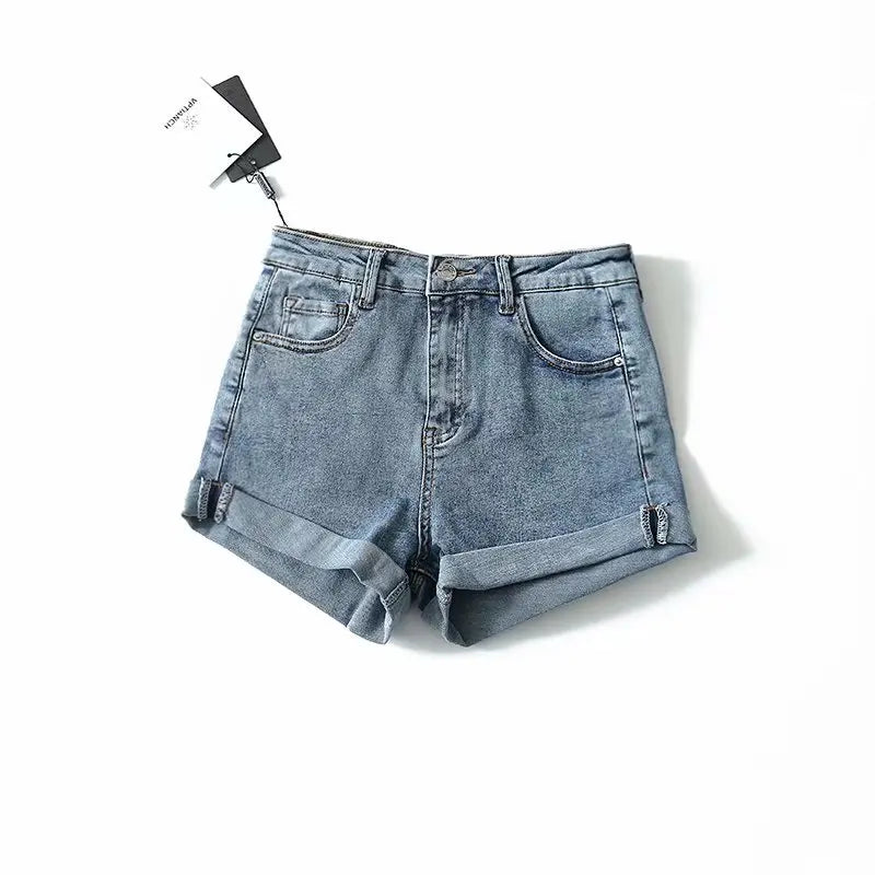 2021 Korean Jeans Mini High Waisted Shorts Women