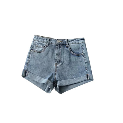 2021 Korean Jeans Mini High Waisted Shorts Women