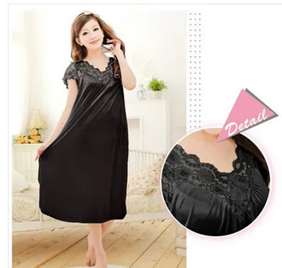 Lace Noir Nightie Elegant Sleepwear For All Night Comfort