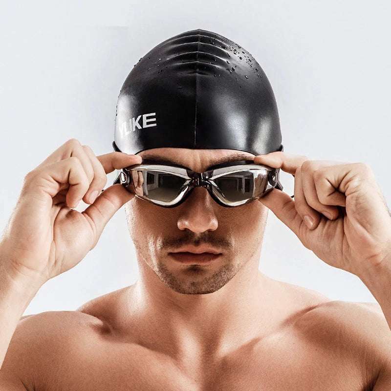 YUKE Men Swimming Trunks  Competition Swim Equipment Goggles With Ear-Plug