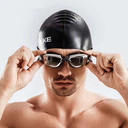 YUKE Men Swimming Trunks  Competition Swim Equipment Goggles With Ear-Plug