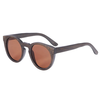 BerWer New Round Top Bamboo Sunglasses