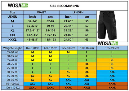 WOSAWE Cycling Shorts