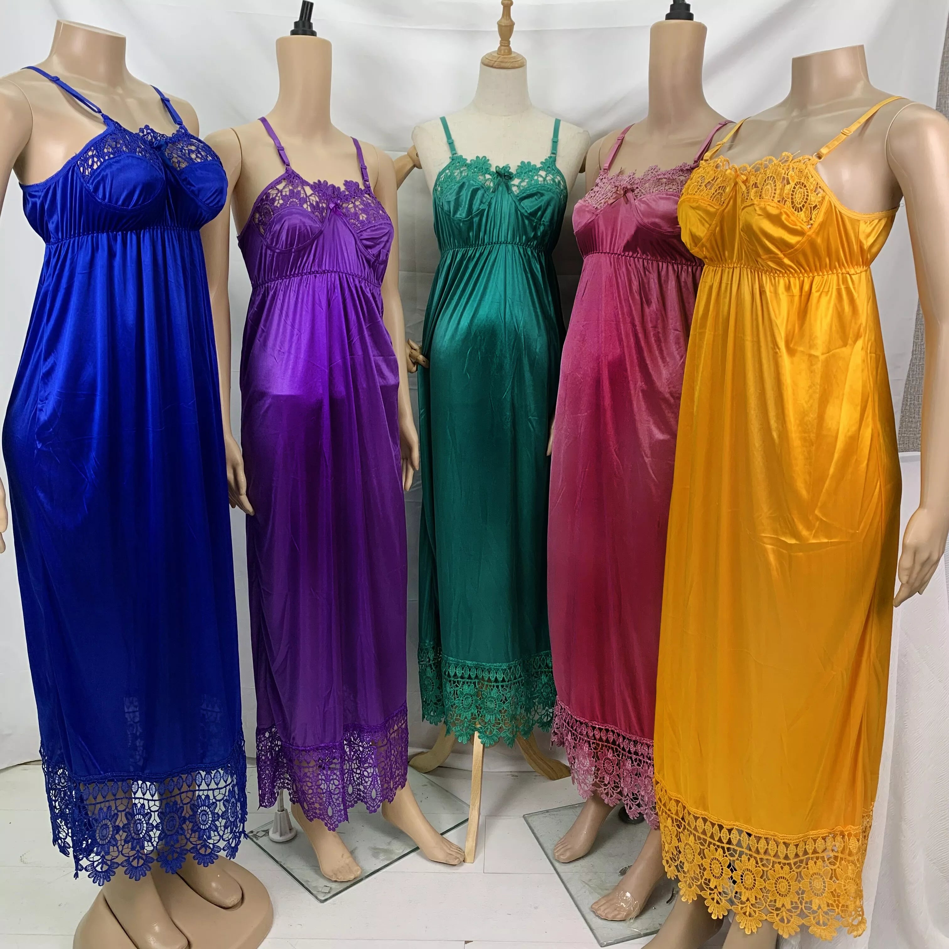 Starlit Solid Nightgown for African Women