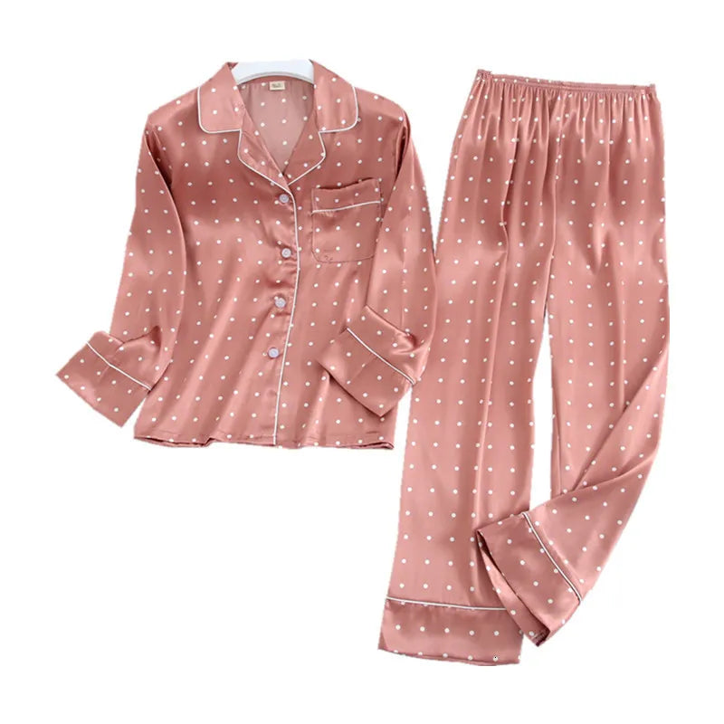 Autumn Ice Silk Pajamas