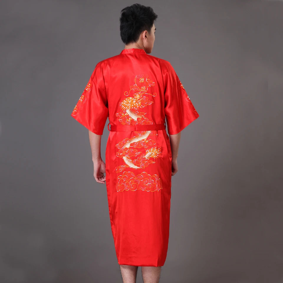 Luxury Kimono Bathrobe Gown Home Clothing Oversize 3XL