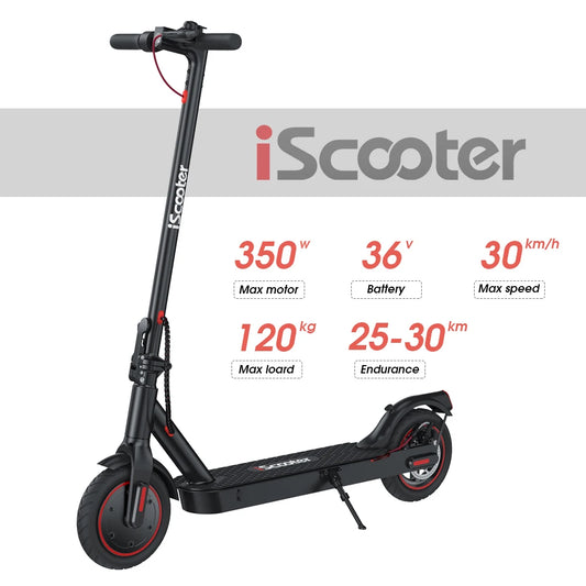 IScooter i9max 350W elektrisk sparksparkcykel hopfällbar 8,5 tum Vuxen 30 Km/H 