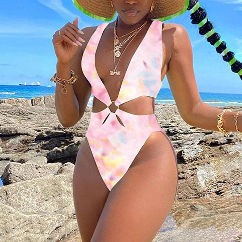 Tie Dye One Piece Swimsuit