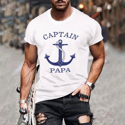 Anchor 3D Printed T Shirt Men