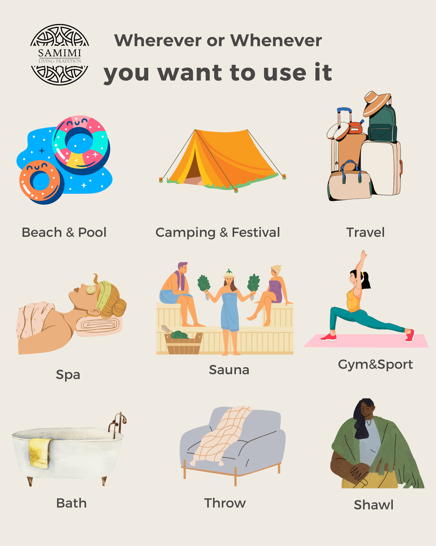 Vit stor hammam handduk i lätt bomull med fransar, perfekt för strand och spa.