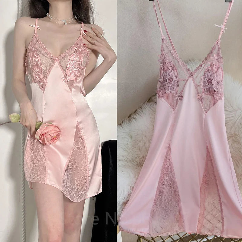 Satin Lace Nightgown