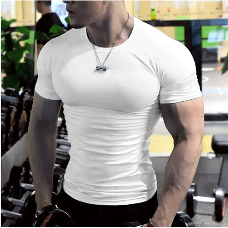 Men Casual Soild White T Shirts Summer