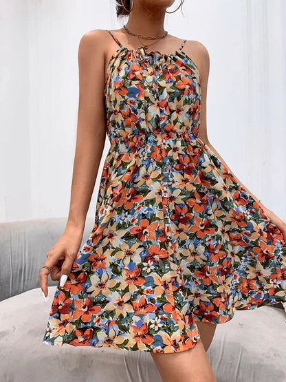 Floral Print Short Dress