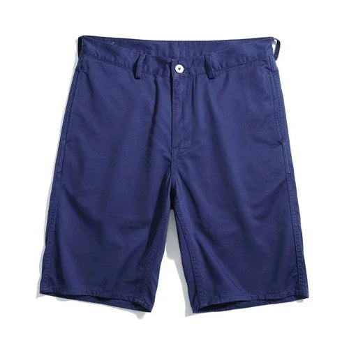 SauceZhan  Men Short Chino Pants Navy Shorts