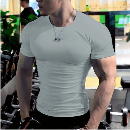 Men Casual Soild White T Shirts Summer