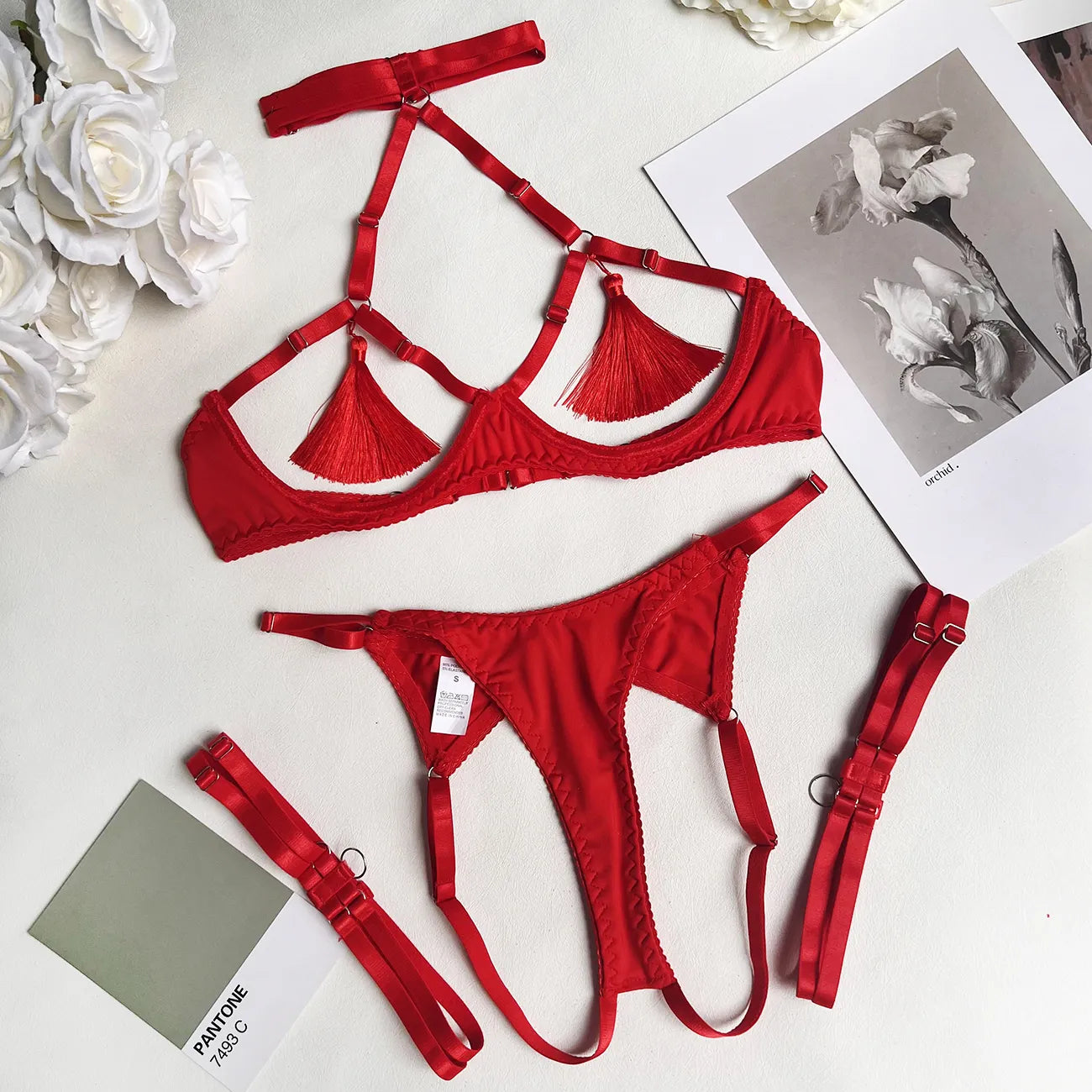 Ellolace Exotic Tassel Lingerie Set