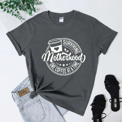 Surviving Motherhood One Coffee at a Time T Shirt