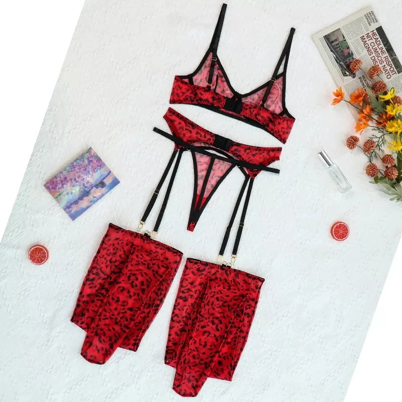 Leopard Lace Lingerie Set