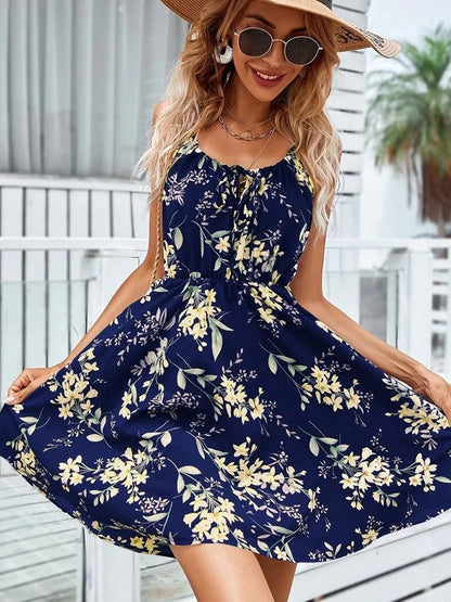 Floral Print Short Dress