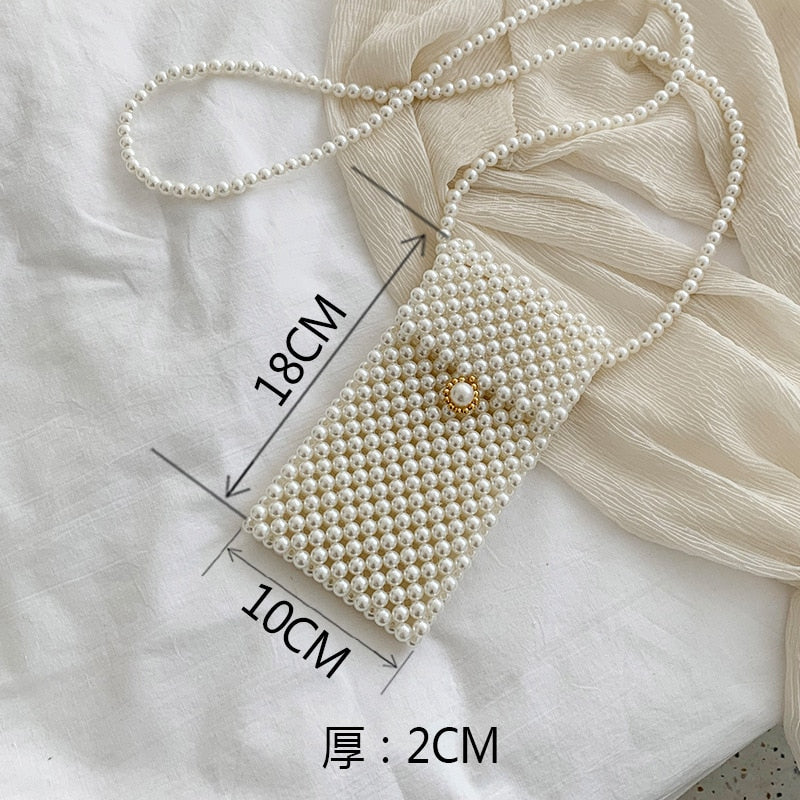 Mini Pearl Beaded Handmade Bags Vintage