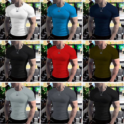 Men Casual Soild White T Shirts Summer