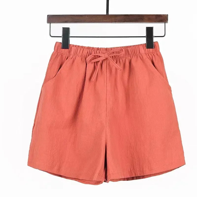 Cotton Linen Shorts Women's Sport Shorts