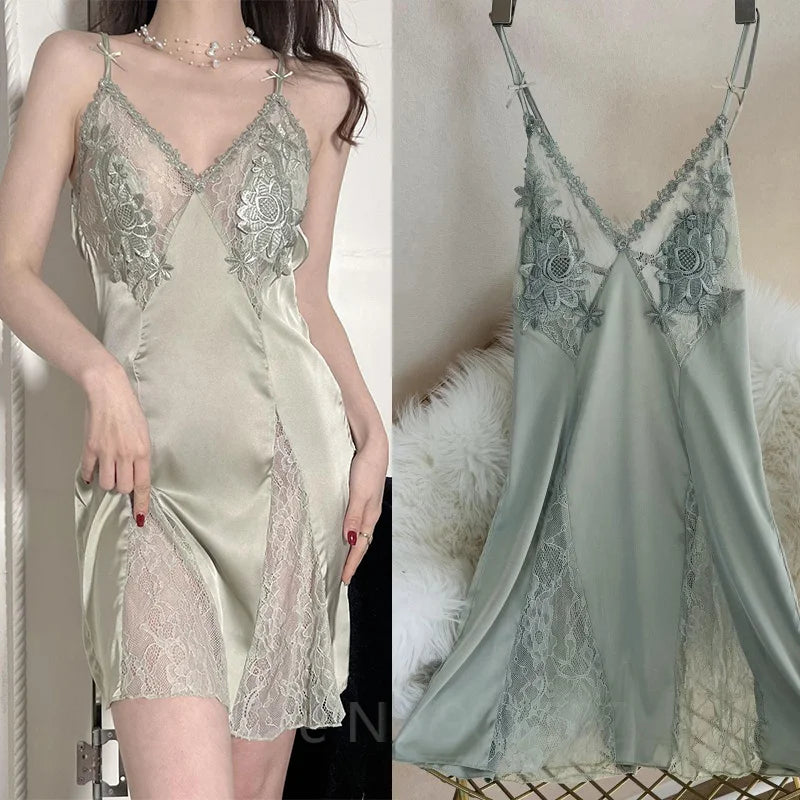 Satin Lace Nightgown
