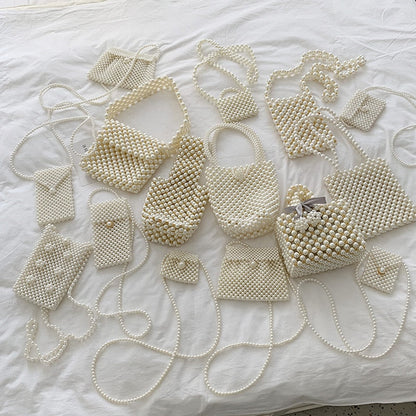 Mini Pearl Beaded Handmade Bags Vintage