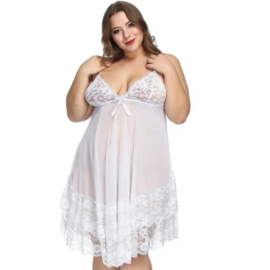 Luxe Lace Curvy Nightgown - Sleep in Style