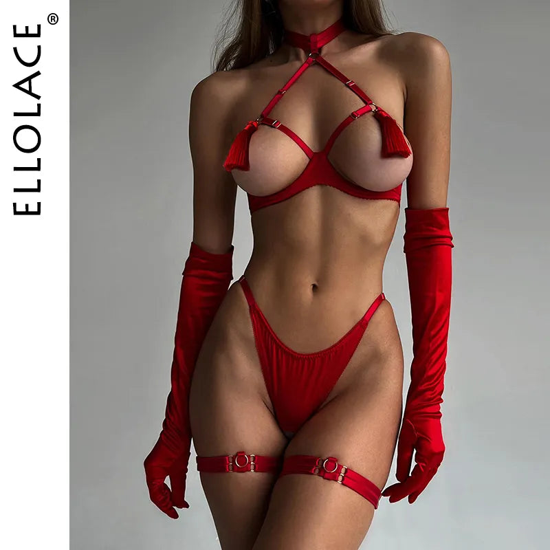Ellolace Exotic Tassel Lingerie Set