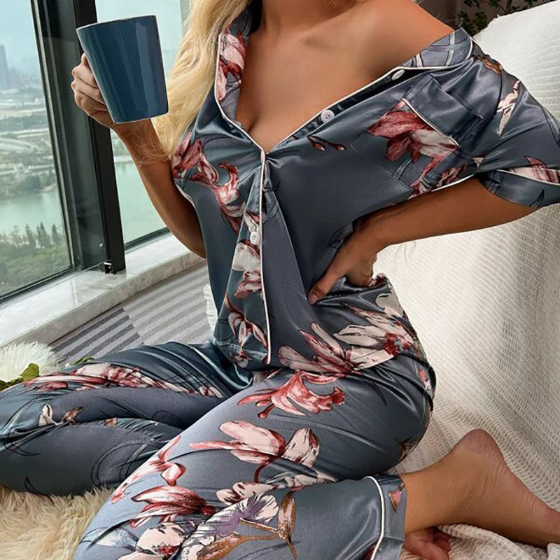 ChicDreams Women's Short Sleeve Pyjama Set
